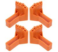 4 Pièces Patins D'échelle Pliable en Caoutchouc Antidérapants | Forme Éventail Orange, pour Échelle de Grenier et Usage Domestique, Stabilité Renforcée, Rangement Compact