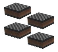 4 Pièces Patins Isolateurs, Caoutchouc et Mousse Eva, Noir | Support Stable, Isolation Sonore, Protection du Sol, pour Poste de Travail et Maison