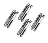 4 Pièces Paumelles de Porte, Alliage Zinc Muet Charnière Porte Placard, Chromé Charniere Porte Placard, Lisse Petite Charniere, Amovible Gond Porte pour Portes Meubles, Armoires, Boîtes