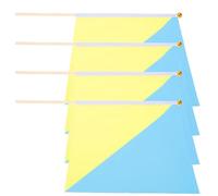 4 Pièces Pavillon de Signalisation Marine 25x25cm, Bâton Bois | Usage Main, Opérations et Performances, Polyester Résistant, Format Compact 25x25cm, Lot Unique