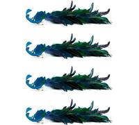 (4 pièces) Peacock Intérieur ornements décoratifs oiseau avec clip pour l'arbre de Noël décorations de jardin