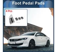 4 Pièces Pédales De Pieds Couvre-Pédales D'Accélérateur Pour Peugeot 508 2012-2014 En Acier Inoxydable Tons Argentés