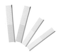 4 Pièces Peigne de Toilettage pour Chien et Chat, Dents Larges | Démêlage Doux, Pointes Arrondies, Format 18, 60x3, 30x0, 50cm, Usage Bain et Quotidien