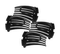 4 Pièces Peigne en queue de cheval cheveux de mariée mariage style agrafe Épingle à cheveux mariées accessoires de cheveux pour femmes peignes coiffants pour femmes Plastique Noir