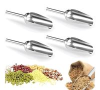 4 Pièces Pelle à Glace En Acier Inoxydable, Pelle à Nourriture, Pelle à Farine, Pelle à Sucre, Pelle Pratique De Cuisine/Bar/Jardin/Supermarché, Pour Farine, Glaçons, Nourriture, Haricots