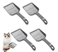 4 Pièces Pelle À Litière Chat avec Poignée - Pelles en Maille Robuste - Tamis Fin 5mm - Outil De Nettoyage Facile - Antiadhésif - Ramasse-crottes - Convient pour Bac À Litière pour Cha
