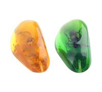 4 Pièces Pendentif en Ambre Irrégulier Insecte, Résine, Bijoux | Mini Trou, Surface Lisse, Facile à Enfiler, pour Boucles D’oreilles et Bracelets, Style Simple Chic Couleur Aléatoire