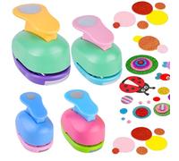 4 Pièces Perforatrice de Papier Creative, Perforatrice Rond, Perforeuses à Papier, Pentagramme Poinçon Fait Main Trou Fantaisie pour Projets DIY, Scrapbooking Création de Cartes (8mm,16mm, 25mm, 38mm)