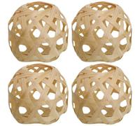 4 Pièces Petit Abat-jour Décoratif, Protège-ampoules Vintage | Beige, Style Rustique et Ferme, Installation Facile, pour Lampe de Table et Guirlandes Lumineuses