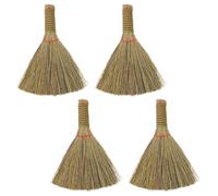 4 Pièces Petit Balai en Paille Naturelle, Nettoyage Précis | Style Rétro, pour Plans de Travail et Marches, Rangement Facile dans Tiroir, Retouches Rapides