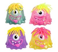 4 Pièces Petites Balles Anti-Stress Monstres, Balle Anti Stress Amusantes, Confortables au Toucher, Soulagez Le Stress et Concentrez-Vous, Jouets Anti-Stress Adaptés Enfants et Adultes