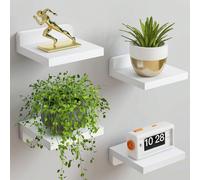 4 pièces Petites étagères flottantes, Étagères de rangement compactes montées au mur, Étagères d'angle, Étagères de rangement suspendues, Convient pour la décoration de la maison, la chambre, le salon