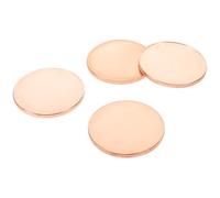 4 Pièces Pièce de Monnaie Vierge à Graver Ronde en Fer, Bord | Surface Lisse et Finition Sablée, Lot pour Loisirs Créatifs, Occasions D'entreprise et Anniversaires