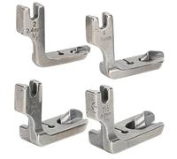 4 pièces Pied-de-biche à Ourlet roulé, Pied de Machine à Coudre, kit de Pied d'ourlet 2,4, 4,8, 6,4, 7,9 mm pour Accessoires de Machines à Coudre Multifonctions domestiques