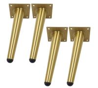4 Pièces Pied de Meuble,Pieds de Meuble Reglable Acier Lnoxydable,Pied Meuble Salle de Bain Bureau Meuble Cuisine,Hauteur Réglable, Vis Acier Lnoxydable (30cm / 11.9in,Golden)