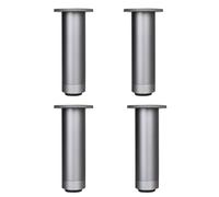 4 Pièces Pied de Meuble, Pieds de Support en Alliage D'aluminium à Hauteur Réglable, pied de Canapé Pied Meuble Salle de Bain Bureau Meuble Cuisine,Avec vis. (12~17cm / 4.8in~6.7in)
