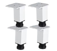 4 Pièces Pieds de Meubles Réglables,Pieds de Table En Alliage D'aluminium,Pieds D'armoire Carrés,Pieds de Cuisine de Soutien,Pour Canapés,Basses,Armoire de Salle de Bain (4cm/1.6in)