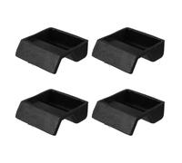 4 Pièces Pieds en Caoutchouc Antidérapants Noirs | Supports Absorbant les Chocs, Stabilisateurs pour Bases de Cages et Garage, Usage pour Ateliers et Entrepôts