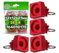 4 Pièces Pieds en Caoutchouc pour Plaque de Cuisson Gaz 12 x 12 x 21 mm avec le Code Original 764010175 690690673 pour Smeg - ONIX TECH