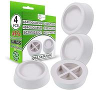 4 Pièces Pieds en Caoutchouc Universels Ø 64,5 x 44,5 mm pour Machine à Laver avec le Code Original 484000000364 C00375326 pour AEG pour Whirlpool - Garantie de 5 Ans - ONIX TECH