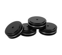 4 Pièces Pieds Isolants Anti-Vibrations en Aluminium Noir | Secousses, Installation Facile, Format Compact, pour Boîtier Ordinateur et Appareil Audio