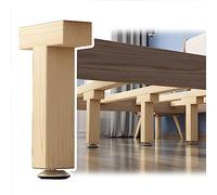 4 Pièces Pieds Meubles Reglables Pied Lit Bois hêtre Naturel Pieds pour Sommier à Lattes Pieds Support pour Canapé lit Cadre lit Pièces Rechange (21cm(8.2in))
