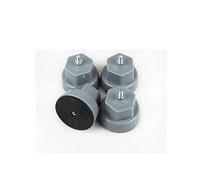 4 Pièces Pieds Stabilisateur Piédestal pour machine à laver ?et sèche-linge Anti Vibration Tampon Hauteur 10cm/3.9in Résiste à l'Humidité Cale Machine a Laver Anti-marche (Gray)