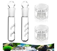 4 pièces Piège à planaires Piège à escargots Aquarium,2 Trous 3 Trous en Verre Transparent Piège à planaires,Piège à planaires Efficace,pour Aquarium réservoir à Poissons,escargots