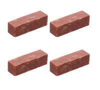 4 Pièces Pierre à Sceaux Carrée pour Gravure, Sceau Chinois Inachevé | Shoushan Stone, Surface Polie et Grain , pour Ateliers, Expositions et Œuvres de Calligraphie