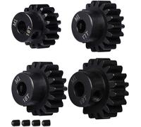 4-pièces pignons à chaîne 16T 17T 18T 19T M1 5 mm module de transmission par arbre pignon pour moteur brushless 1 : 8 1/8 RC Monster / Buggy / Truck, couleur noire