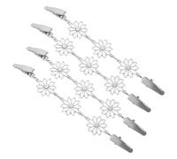 4 Pièces Pince à Pull Vintage en Alliage Argenté | Clip Rond Poli, Maintien Discret sans Glissement, Usage Simple, Respectueux des Tissus, Adapté aux Seniors
