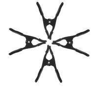 4 Pièces Pince à Ressort Robuste 4 Pouces à Double Couche Noire | Fer avec Embouts Revêtus Pvc, Design en A, Usage Menuiserie et Assemblage