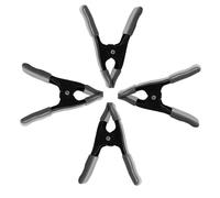 4 Pièces Pince à Ressort Robuste 4 Pouces, Modèle A | Fer et Pvc, Serrage Stable Main, pour Loisirs Créatifs, Robe de Mariée, Surfaces Souples