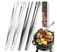 4 Pièces Pince de Cuisine 30 CM en Acier Inoxydable 2 Styles de Pinces