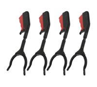 4 Pièces Pince de Préhension à Long Manche 28cm pour Ramassage | Fer et Plastique, Prise Précise Légère, pour Nettoyer Parcs et Rues, Usage sans Contact Direct avec Déchets