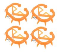 4 Pièces Pince de Sevrage en Plastique Orange, Ergonomique | Installation Non Invasive, Surface Lisse sans Bavures, Réutilisable, pour Vétérinaires et Gestionnaires