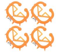 4 Pièces Pince Nasale de Sevrage, Outil Bovin Portable | Orange, Surface Lisse Polie sans Bavures, Usage Ferme, Réduit le Stress, Réutilisable