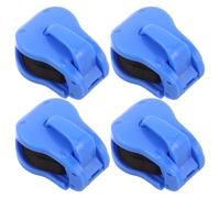 4 Pièces Pince Porte-Canne de Pêche Bleue en ABS | Supporte la Plupart des Bâtons, Design Moderne Extérieur, pour Pêcheurs Débutants et Voyageurs au Bord de Rivière