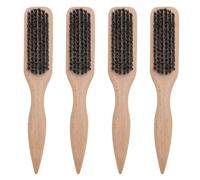 4 Pièces Pinceau à Barbe pour Hommes Manche en Bois Barbershop Sweeping Moustache Brosse Moustache et Brosse à Cheveux pour les Hommes Toilettage
