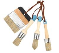 4 Pièces Pinceau à Huile 1 Pouce Lot de Set, Brosse de Peinture