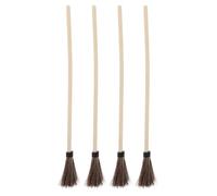 4 Pièces Pinceau à Marbrure Artistique, Manche Bois | Brosse Artisanale Anglée et Plate, Débit Précis, pour Tissu et Huile, Ateliers D'art, Cours Créatifs