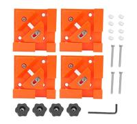 4 pièces pinces à angle droit pour le travail du bois outils de serrage d'angle réglables à 90 degrés pour l'assemblage de boîte de tiroir d'armoire en acier inoxydable orange