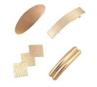 4 Pièces Pinces À Cheveux Dorées, Pinces À Cheveux À Grande Plaque, Pinces À Cheveux Françaises, Pinces Latérales Antidérapantes, Accessoires Pour Cheveux Dorés Brillants