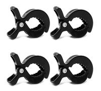 4 Pièces Pinces,Pince pour Poussette Universelle,Pince à Linge Plastique,Pince Serviette Plage Transat,Pince a Serviette de Plage,pour Poussettes,Fauteuils Roulants,Fauteuils Inclinables,Noir