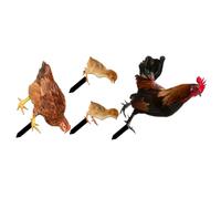 4 Pièces Piquets de Décoration de Poules Réalistes pour Jardin de Sculptures Colorées pour Cour Pelouse pour Aménager Votre Extérieur