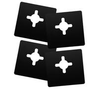 4 Pièces Plaque de Porte en Acier Inoxydable Cache-verrou Noir | Réparation des Jeux, Installation Rapide, pour Hôtels et Bureaux, Finition Simple Classique, Facile à Nettoyer