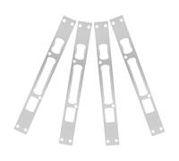 4 Pièces Plaque de Protection de Porte en Acier Inoxydable Argenté | Résistance à L’oxydation, Remplace les Gâches Existantes, Finition Soignée, pour Sécurité Domestique Renforcée