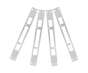 4 Pièces Plaque de Protection de Porte en Acier Inoxydable Argenté | Résistance à L’oxydation, Remplace les Gâches Existantes, Finition Soignée, pour Sécurité Domestique Renforcée