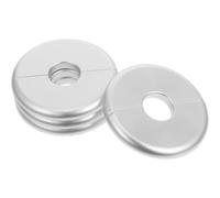 4 Pièces Plaque de Recouvrement D’échelle de Piscine Abs Argenté | Couvercle de Trou, Usage Privé ou Public, Design Réutilisable, Protège des Débris et Couvre la Plomberie