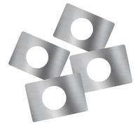 4 Pièces Plaques de Protection pour Porte, Kit Acier Inoxydable | Réparation des Zones Abîmées, Comble les Jeux, Stabilise L’ensemble, Finition Argenté, pour Porte